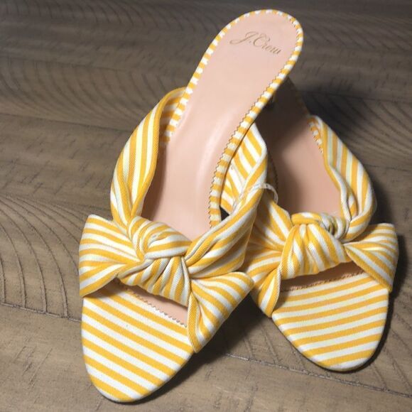 NWOT J Crew Classic Beach 🏖 Umbrella Striped Kitten Heels. 2” heel. Size 9. - Picture 3 of 11